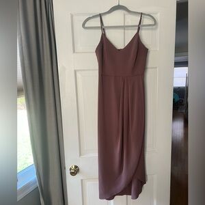 Lulus Reinette Mauve Purple Midi Dress